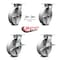 Service Caster 8 Inch Semi Steel Swivel Caster Swivel Locks 2 Brakes, 2PK SCC-35S820-SSB-BSL-2-SLB-2 - alternate 6